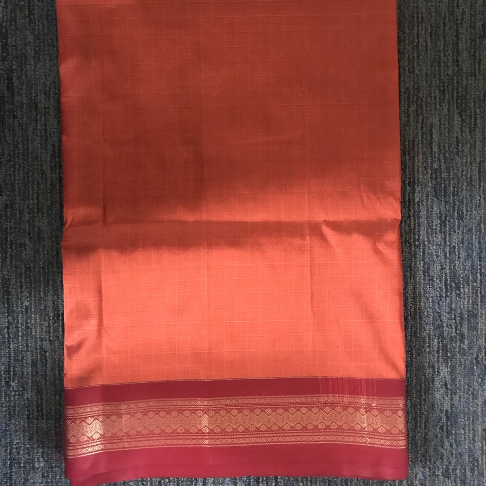 Beautiful Orange-Red Sari